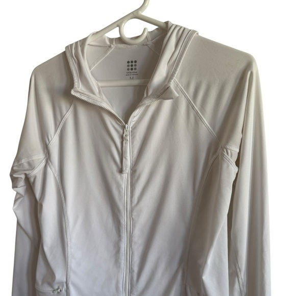 Title Nine White Sunbuster 2.0 Full Zip Hoodie Sun Shirt, Size M - Picture 2 of 9